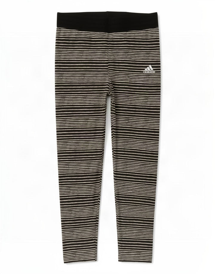 Adidas Crop Leggings da donna UK 12 medio nero a righe