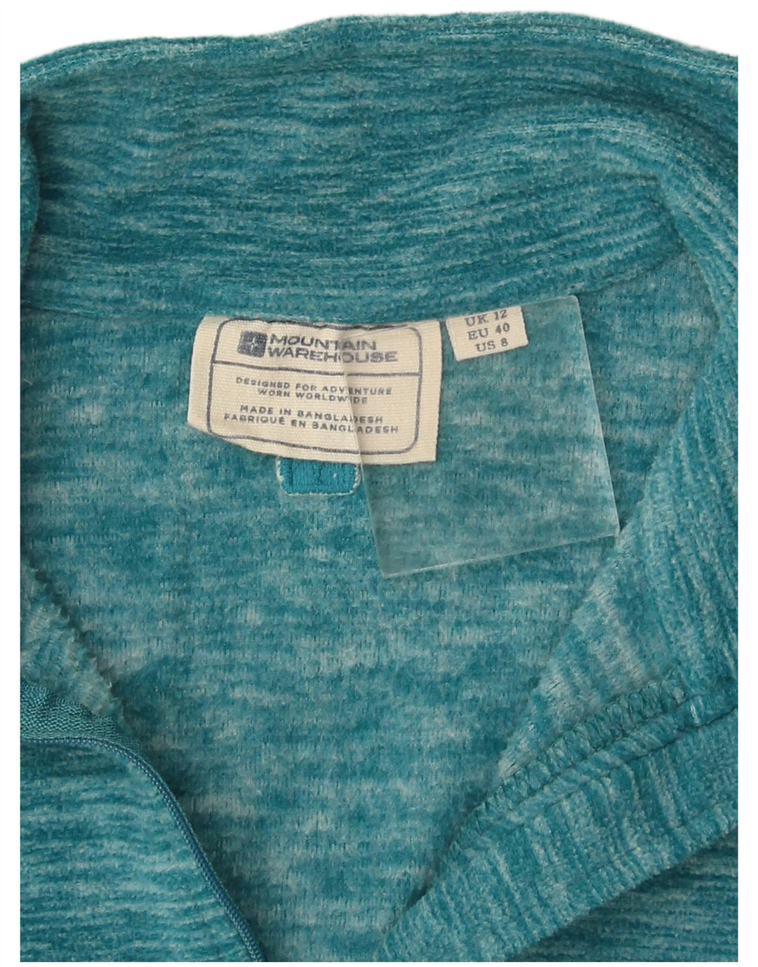 Maglione in pile da donna con collo e zip Mountain Warehouse UK 12 medio blu screziato