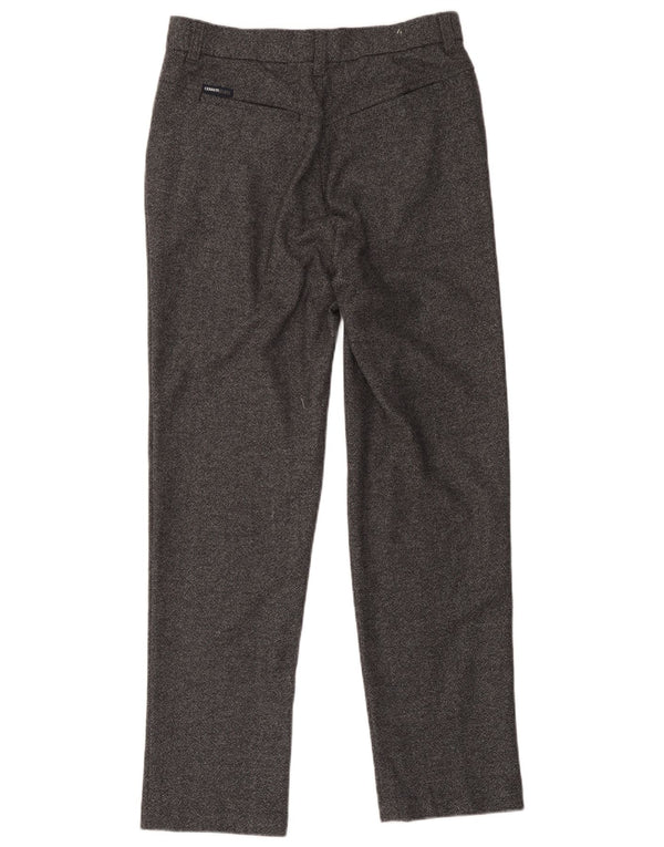 Pantaloni da abito dritti da donna Cerruti W32 L32 in lana grigia