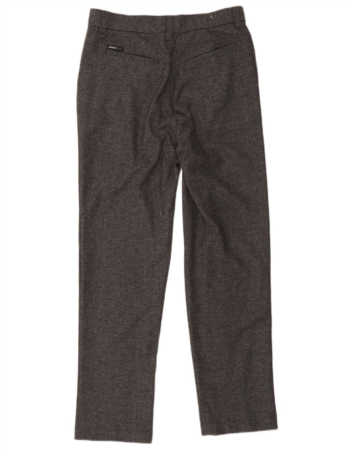Pantaloni da abito dritti da donna Cerruti W32 L32 in lana grigia
