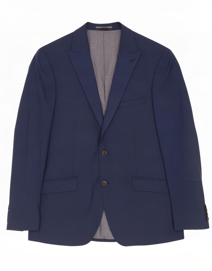 Giacca blazer a 2 bottoni sartoriale da uomo Marks & Spencer UK 42 grande blu navy