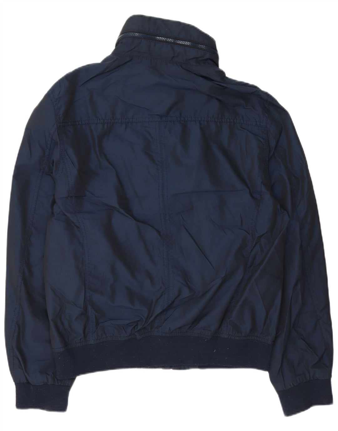 Giubbotto bomber con cappuccio da uomo Zara UK 42 XL poliestere blu navy
