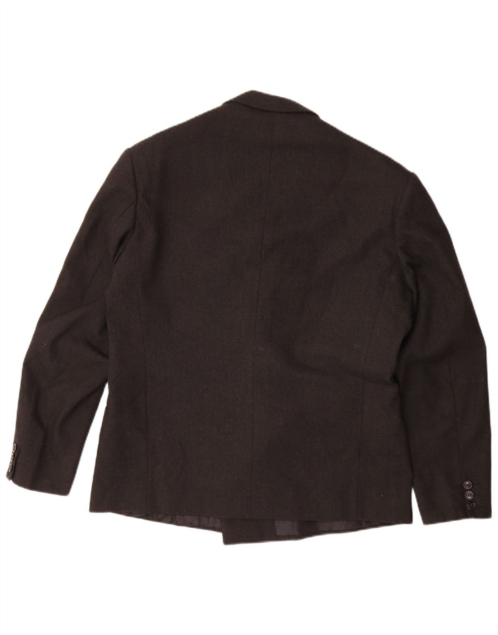 Giacca blazer doppiopetto vintage da uomo UK 38 media nera