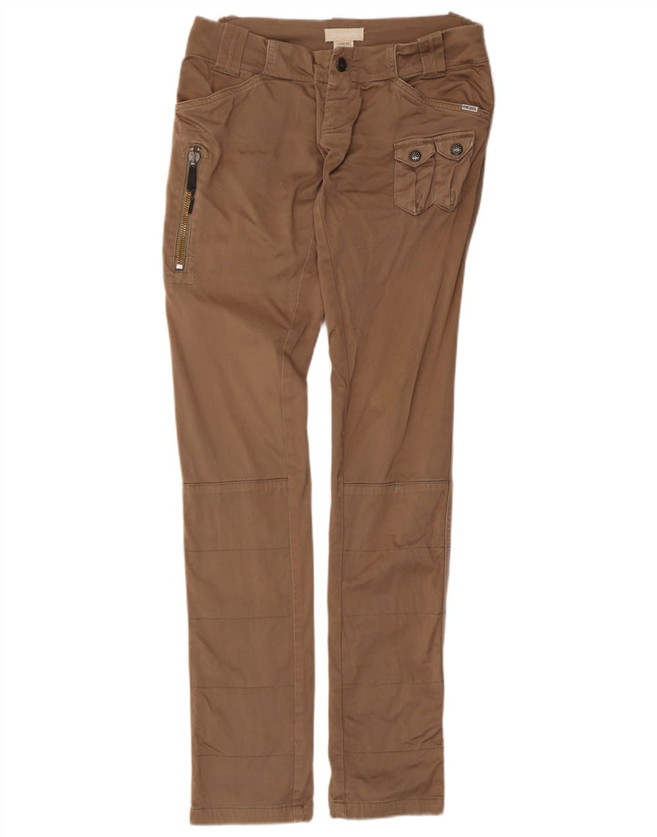 Pantaloni cargo slim da donna Diesel W28 L33 in cotone marrone