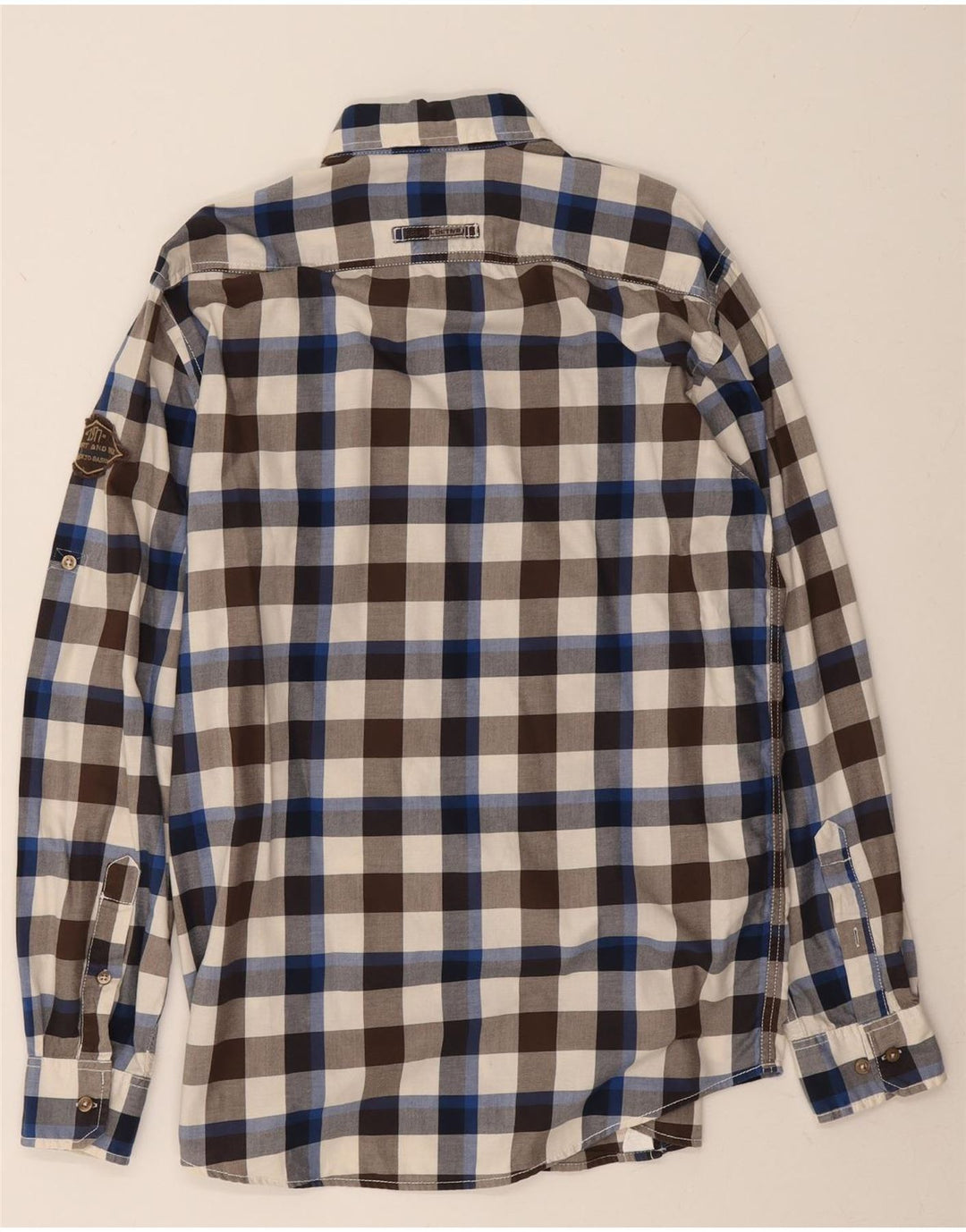 Camicia da uomo Camel Active in cotone a quadretti multicolore medio