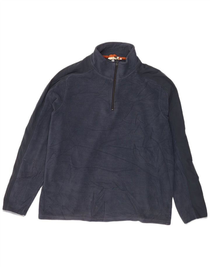 Maglione in pile da uomo con collo con zip Mountain Warehouse 2XL poliestere blu navy