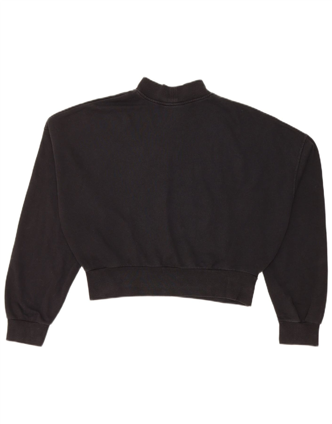 Felpa corta oversize da donna Nike, maglione UK 14, cotone nero medio