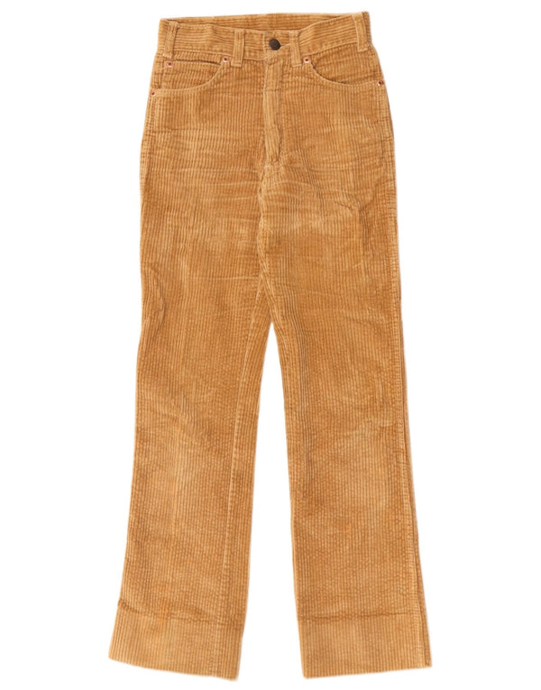 Pantaloni dritti da donna vintage in velluto a coste W25 L29 in cotone marrone