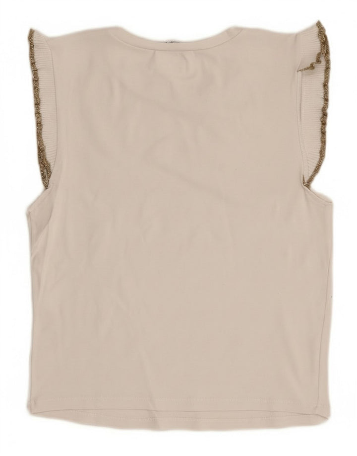 Top senza maniche in camicetta da donna Zara UK 12 bianco medio