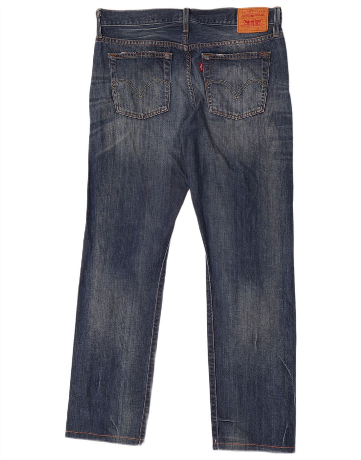 Levi's Uomo 501 Jeans dritti effetto consumato W32 L29 Blu
