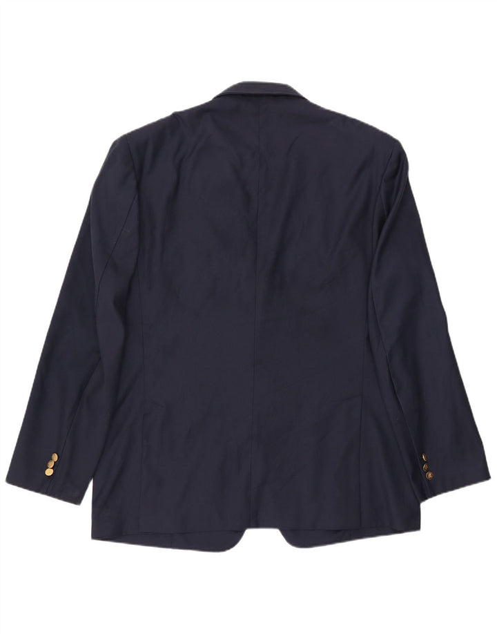 BURBERRYS Giacca blazer da uomo a 2 bottoni UK 56 XL poliestere blu navy