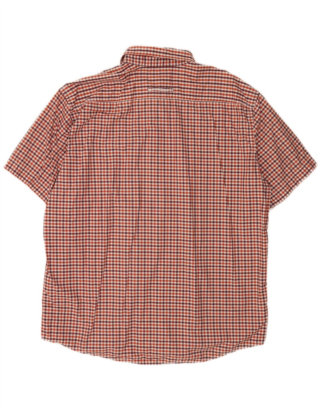 Camicia da uomo a maniche corte con vestibilità regolare Camel Active 2XL in cotone a quadretti rosso