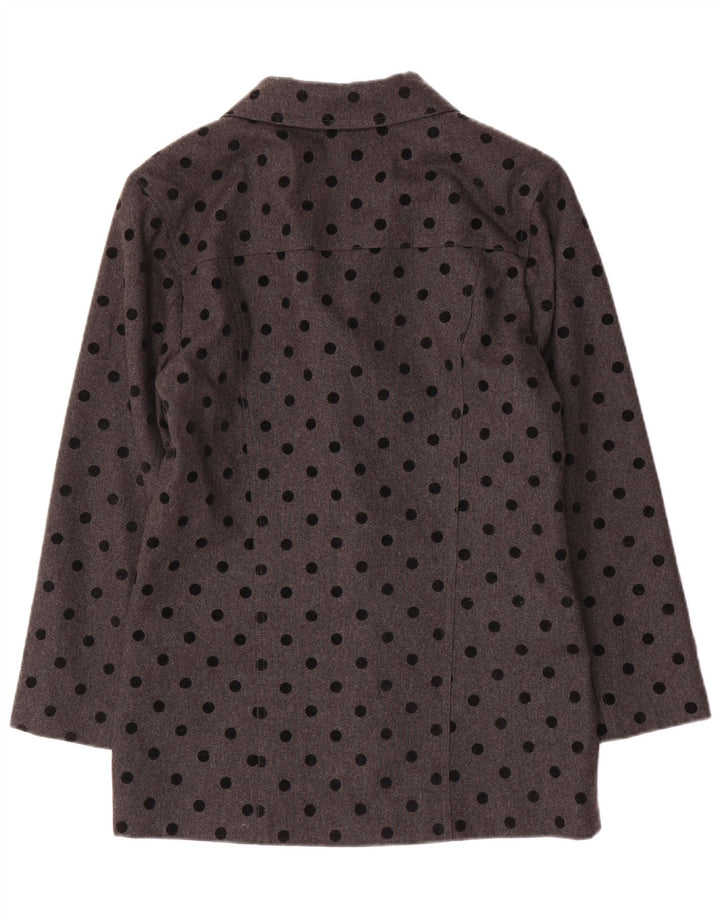 Soprabito da donna ALBERTA FERRETTI UK 8 piccolo in lana a pois grigi