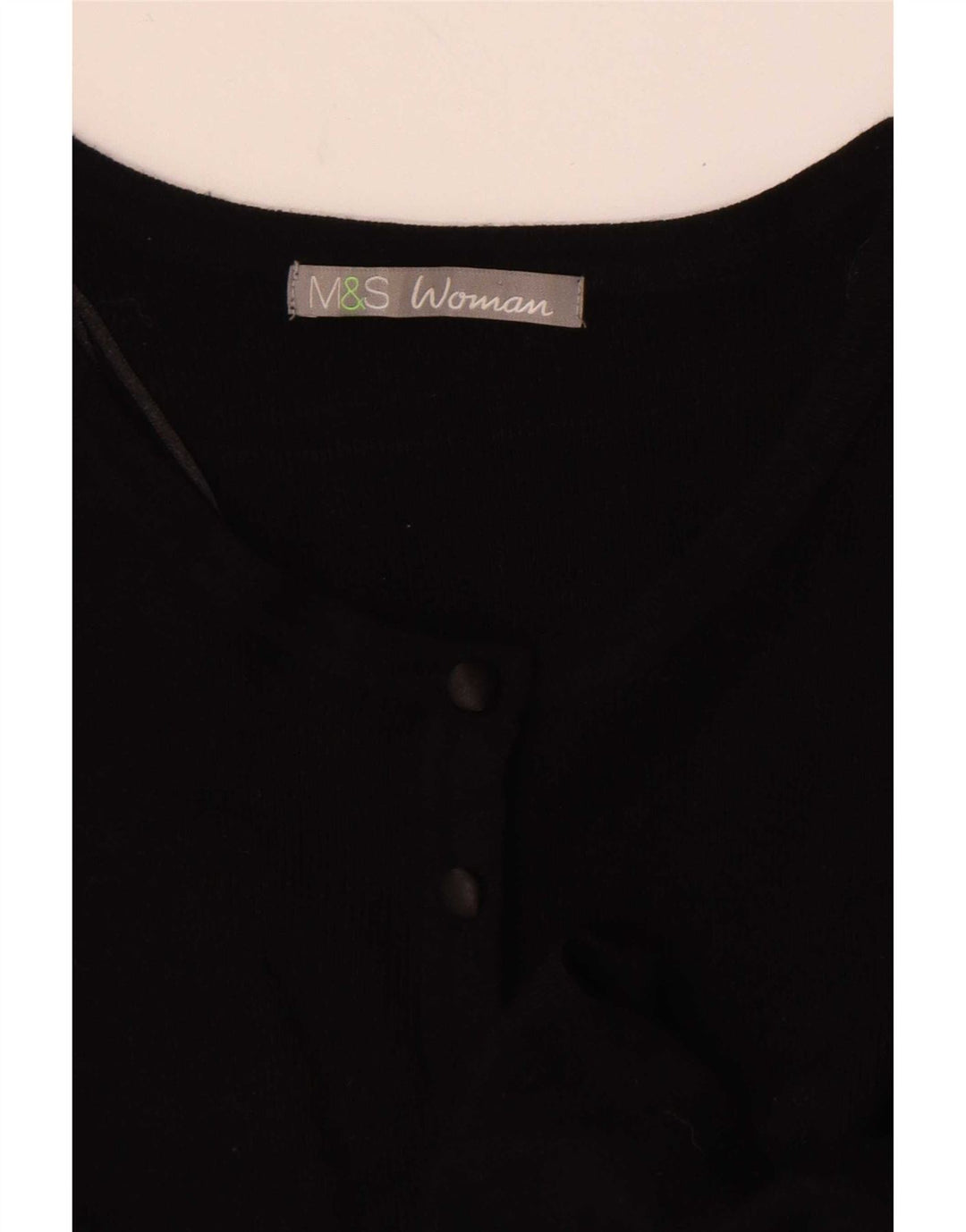 Top cardigan a maniche corte da donna Marks & Spencer UK 8 piccolo nero