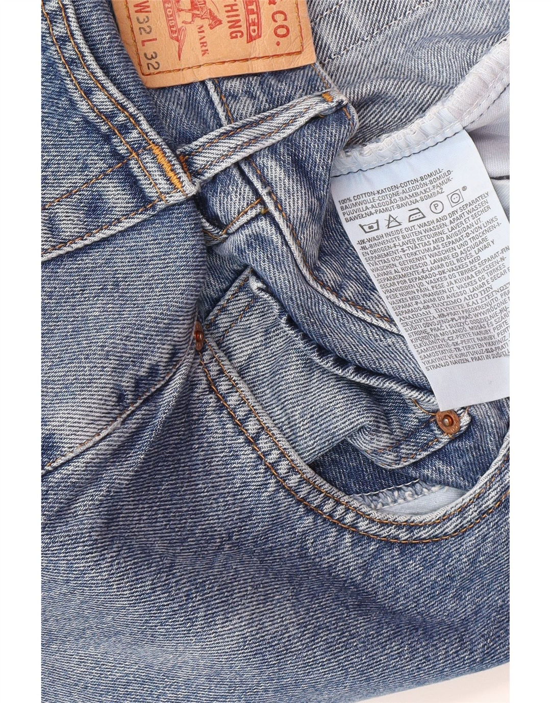 Levi's Uomo 582 Jeans dritti W32 L28 Cotone blu