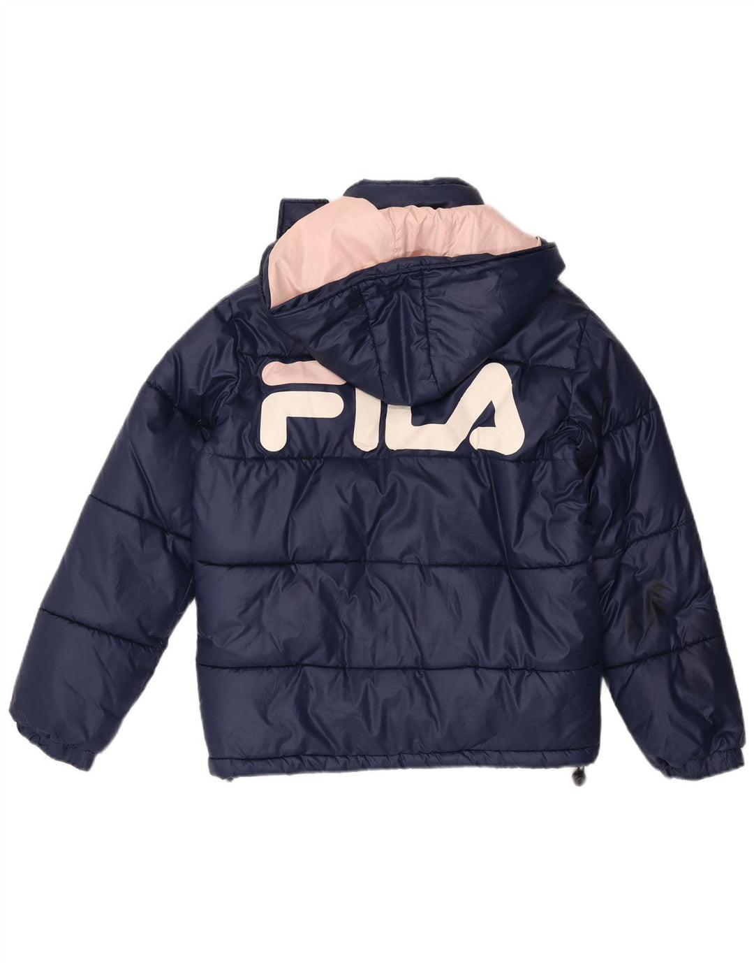 Giacca imbottita grafica oversize da donna Fila UK 6 XS poliestere blu navy
