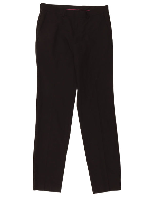 Pantaloni da abito slim da donna Marks & Spencer W30 L33 poliestere nero