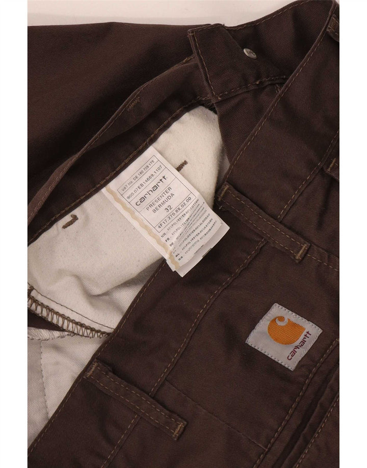 Pantaloncini chino regolari da uomo Carhartt W32 poliestere marrone medio