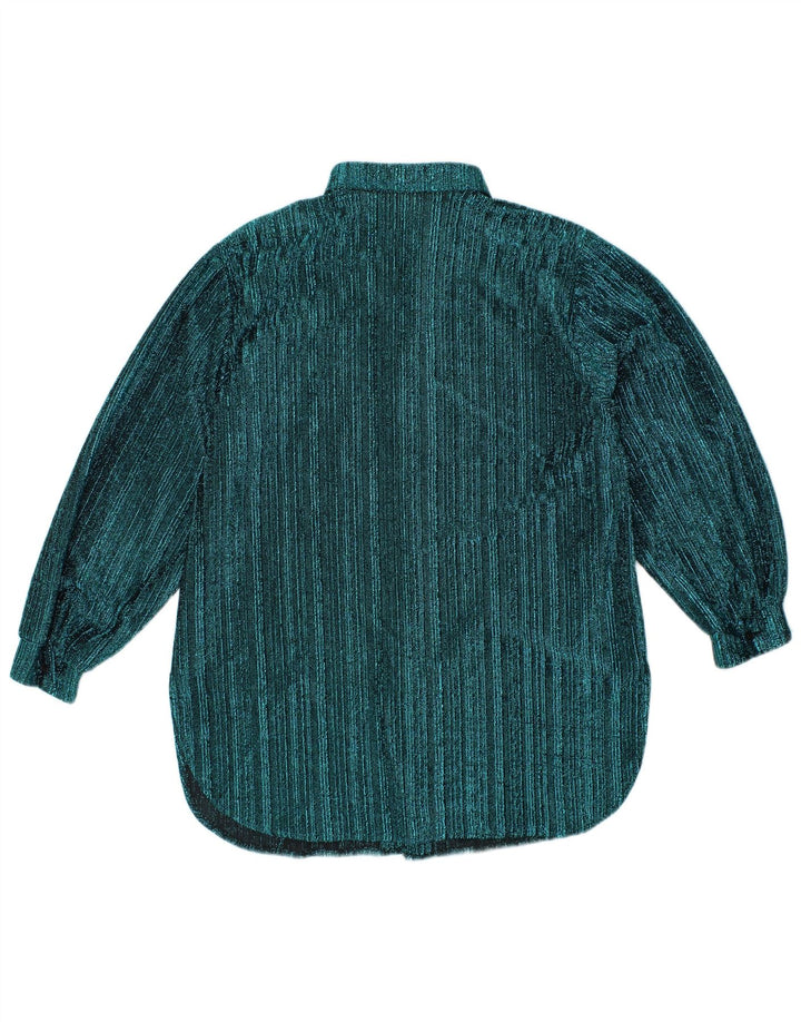 Camicetta da donna VINTAGE UK 14 a righe grandi blu