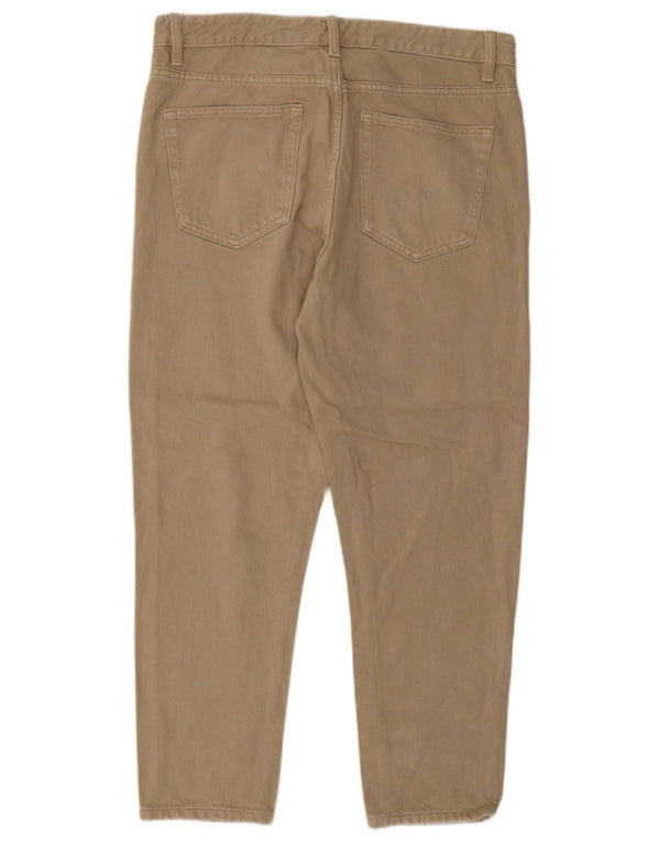 Pantaloni corti dritti da uomo Zara EU 42 Medium W32 L25 Cotone beige