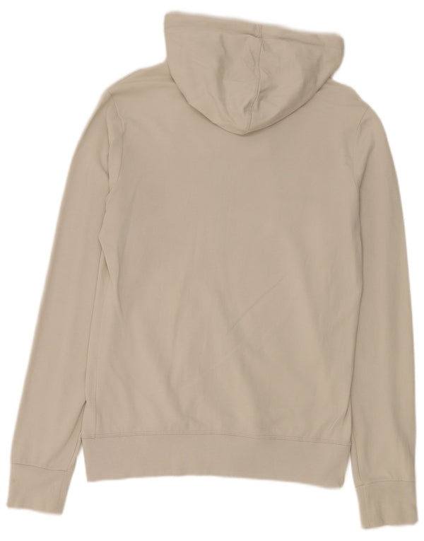 Converse Womens Zip Hoodie Sweater UK 14 Large Grey Cotton