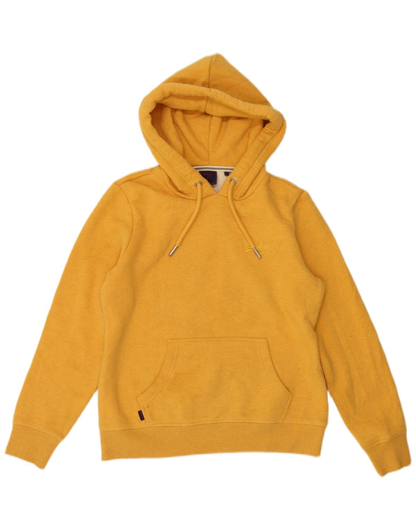 Felpa con cappuccio da donna Superdry UK 12 cotone giallo medio