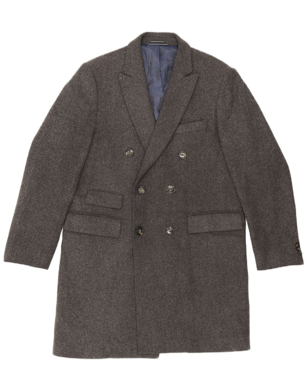 Cappotto doppiopetto da uomo Gant UK 40 grande lana grigia