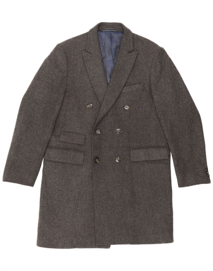 Cappotto doppiopetto da uomo Gant UK 40 grande lana grigia
