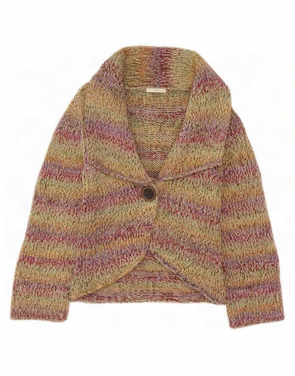 Maglione cardigan da donna Marks & Spencer UK 12 medio a righe multicolore