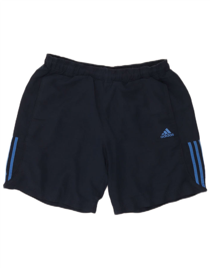 Pantaloncini sportivi Adidas Climalite da uomo di grandi dimensioni in poliestere blu navy
