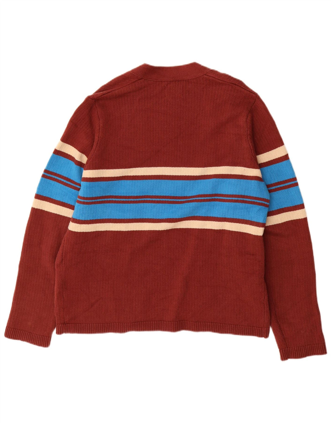 LEVI'S Maglione cardigan oversize da uomo dalla vestibilità comoda a righe piccole marroni