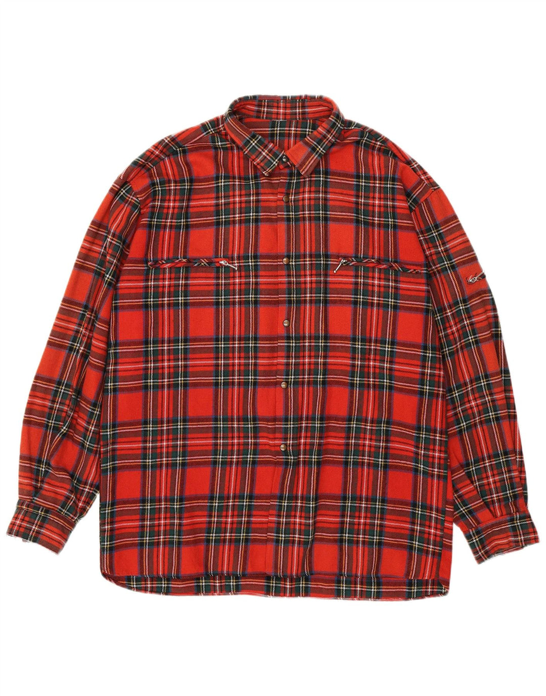 Camicia vintage da uomo in flanella XL scozzese rossa