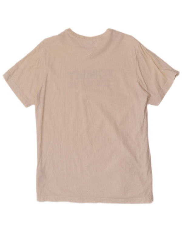 T-shirt grafica da uomo Tommy Hilfiger Top in cotone bianco medio