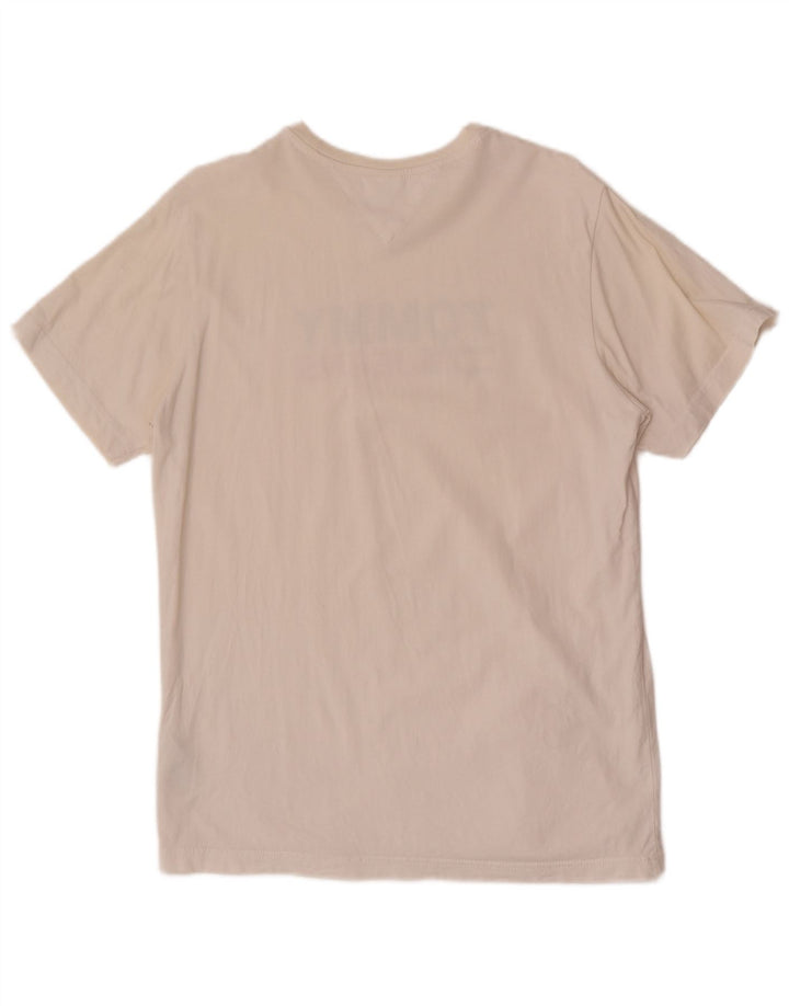 T-shirt grafica da uomo Tommy Hilfiger Top in cotone bianco medio