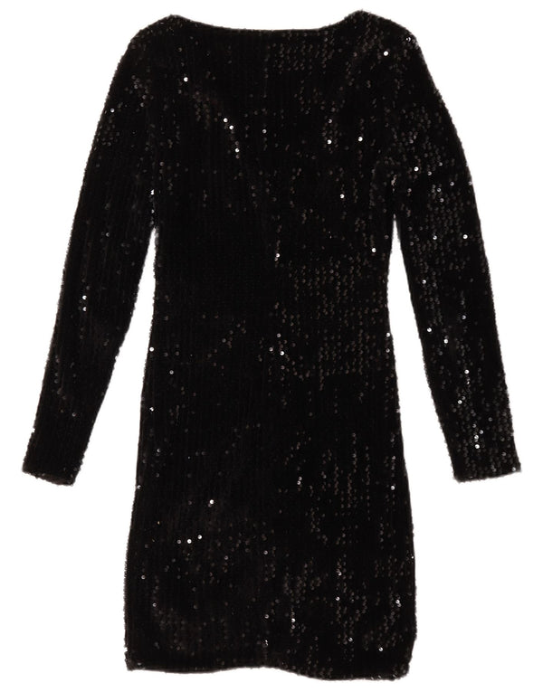 Only Womens Long Sleeve Sheath Dress UK 6 XS Black Flecked