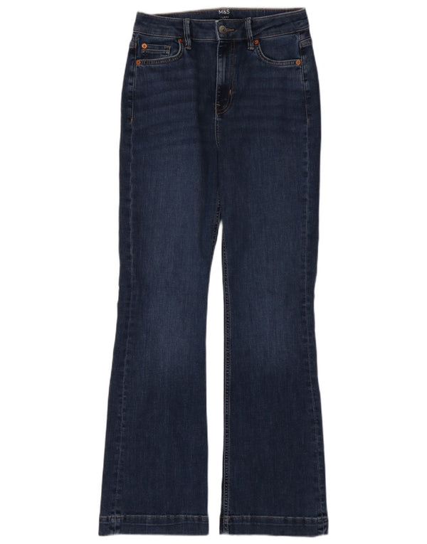 Jeans svasati da donna Marks & Spencer UK 10 piccoli W28 L31 cotone blu