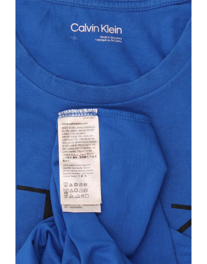 Maglietta grafica da uomo Calvin Klein Top in cotone blu medio