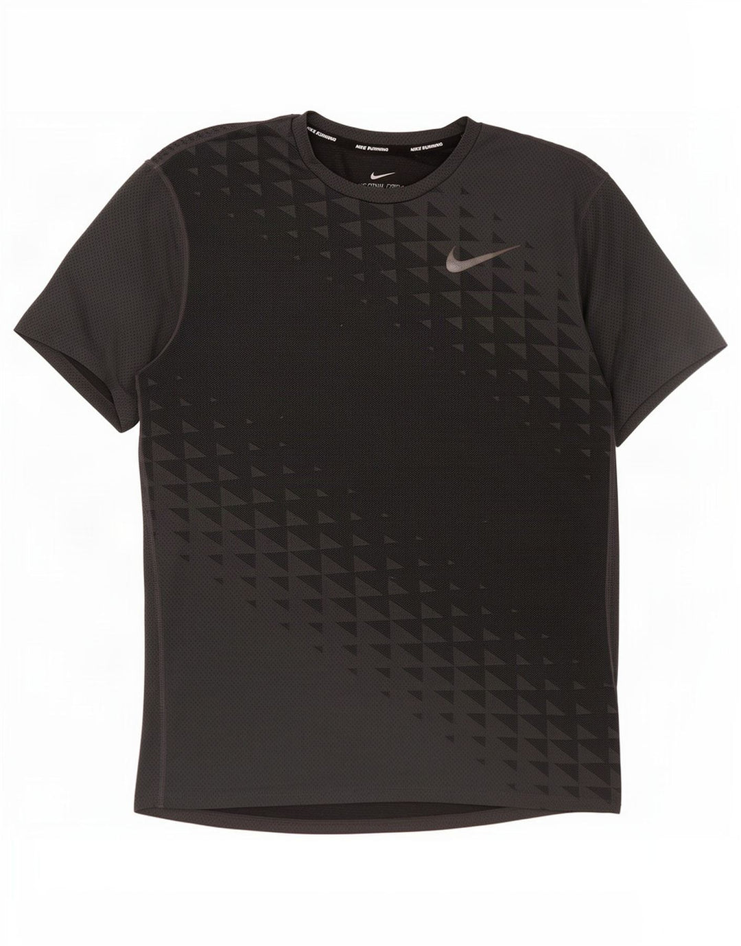T-shirt da running da uomo Nike Top in poliestere geometrico grigio medio