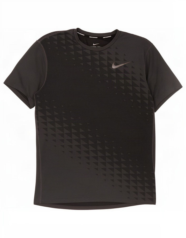 T-shirt da running da uomo Nike Top in poliestere geometrico grigio medio