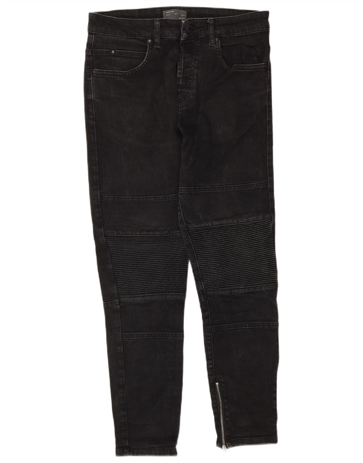 Jeans slim da uomo ZARA EU 38 Small W30 L28 cotone nero