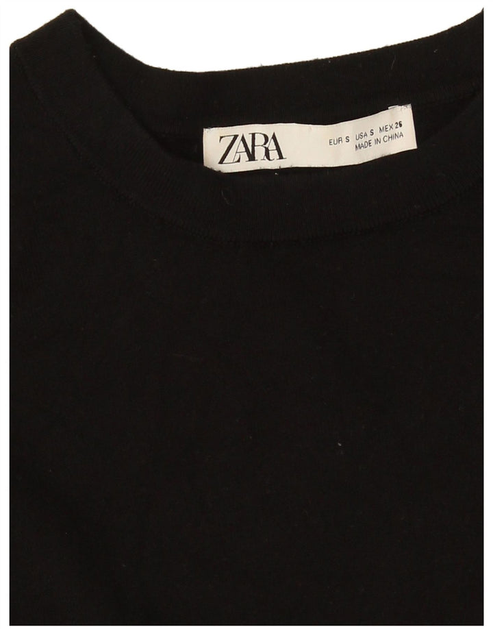 Maglione maglione con scollo a barca da donna Zara UK 8 piccolo nero