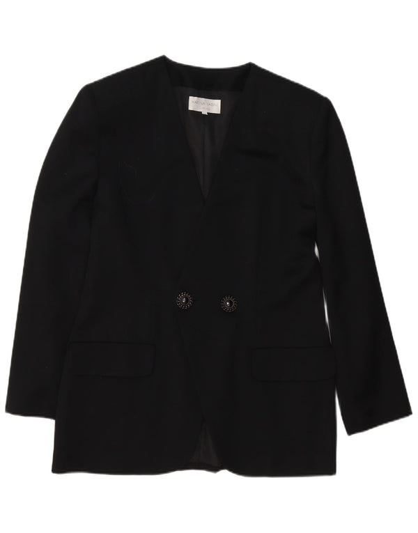 Giacca Blazer Doppiopetto Donna Marina Babini IT 44 Media Nero Lana