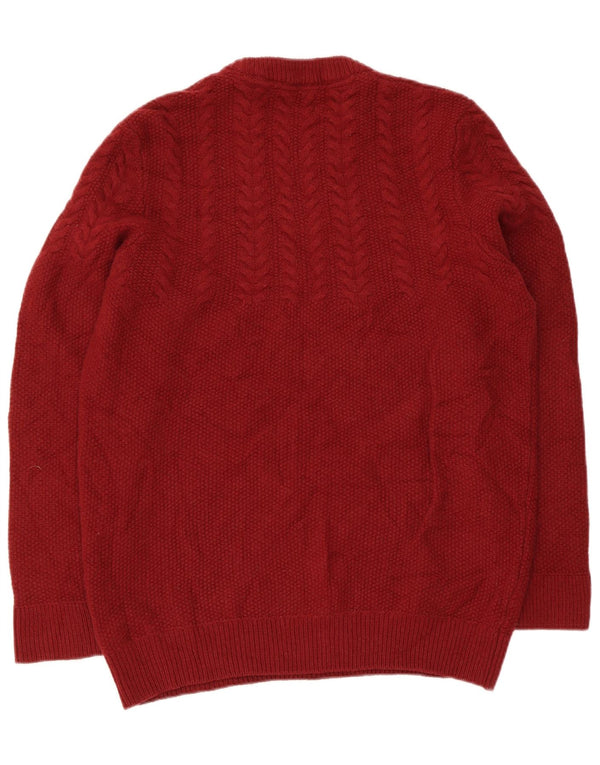 Barbour Maglione girocollo da uomo in lana marrone medio