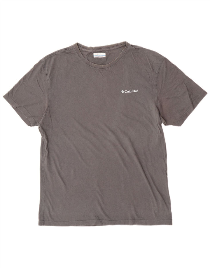 T-shirt grafica da uomo Columbia Top in cotone grigio medio