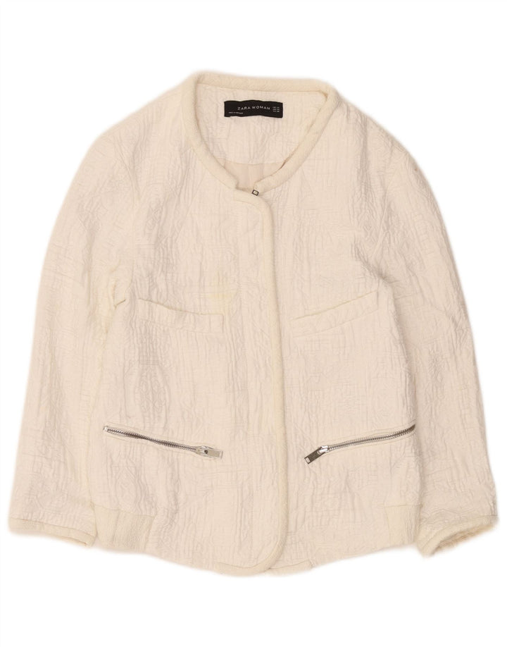 Giacca utility da donna Zara UK 6 XS poliestere bianco