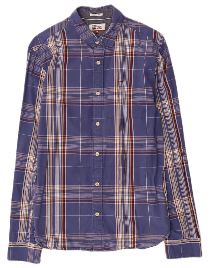 Camicia da uomo Regular Fit Tommy Hilfiger in cotone a quadri blu medio