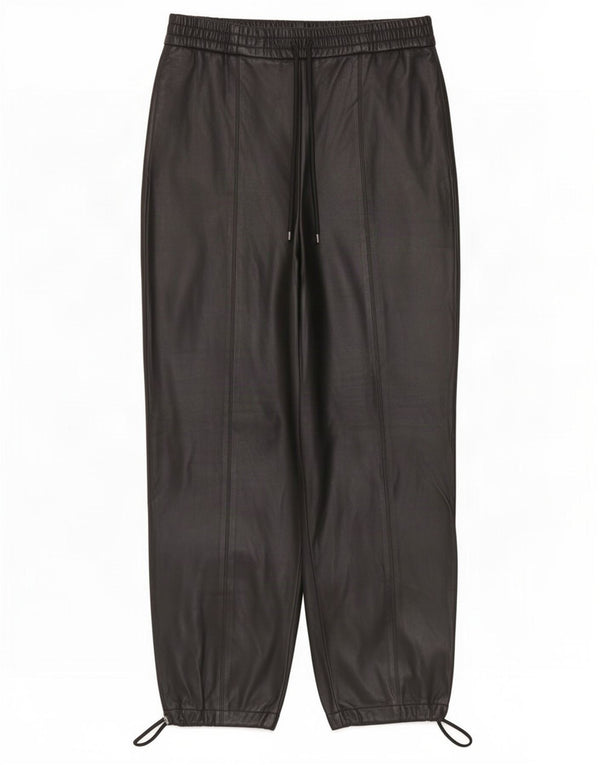 Pantaloni da jogging da donna Zara in ecopelle medi W32 L26 poliuretano nero