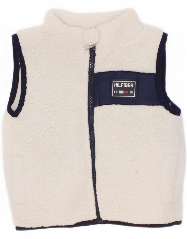 Gilet in pile per neonata Tommy Hilfiger 6-9 mesi Colorblock bianco