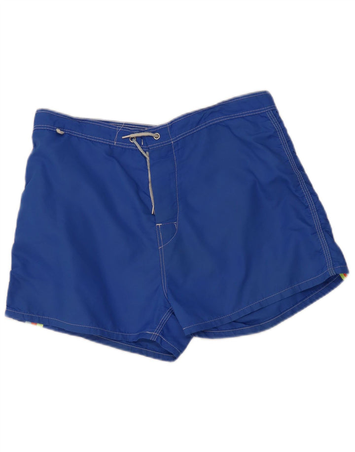 Pantaloncini da bagno da uomo Sundek grandi in nylon blu