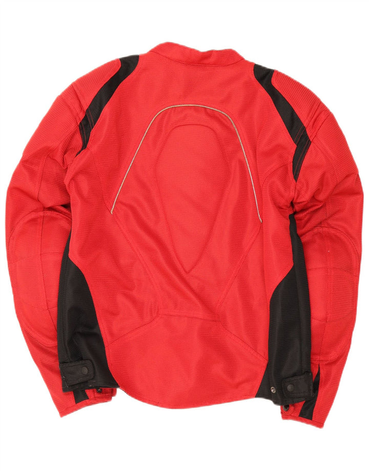 Giacca da pilota vintage da uomo UK 42 XL color block rosso